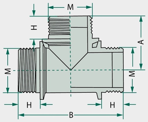 [AMAT3-184464] ARAG Cot 90°, IG 2" x AG 2" PP