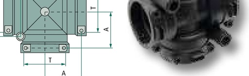 [AMAT3-184530] ARAG Piesa cu 4 cai - 90°