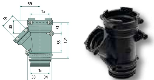 [AMAT3-184600] ARAG Racord tip Y