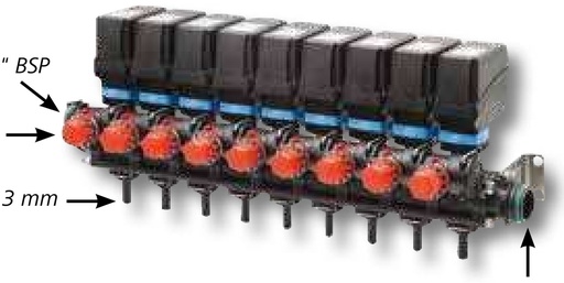 [AMAT3-185969] ARAG Supapă de secțiune, seria 863 - electric, Duză 13 mm cu racord pentru regulatorul de presiune constantă T1