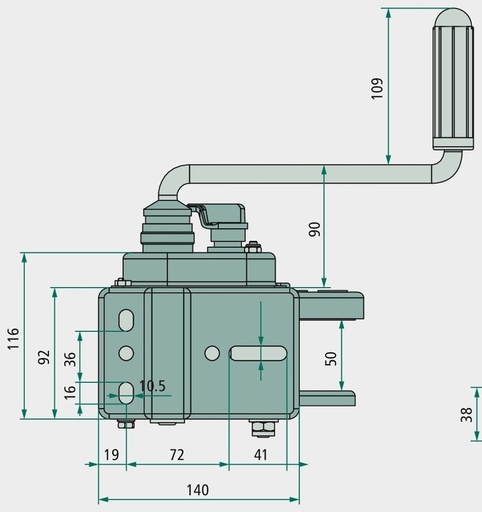 [AMAT3-204953] AL-KO Troliu cu cablu - Tip 450 A, mecanism franare cu automatica rulare, fără cablu