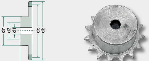 [AMAT3-215222] Roata de lant 55 mm