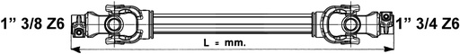 [AMAT4-109453] Acționare PTO Arbore Categoria 10 1000 mm 31565