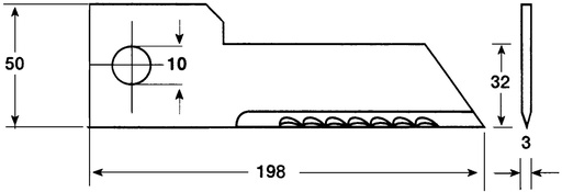 [AMAT4-112998] Cutit tocator de paie static 198x50-32x3 mm 45923