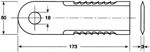 [AMAT4-113001] Lama dintata pentru cositoare pentru taierea furajelor 173x50x3 mm 45926