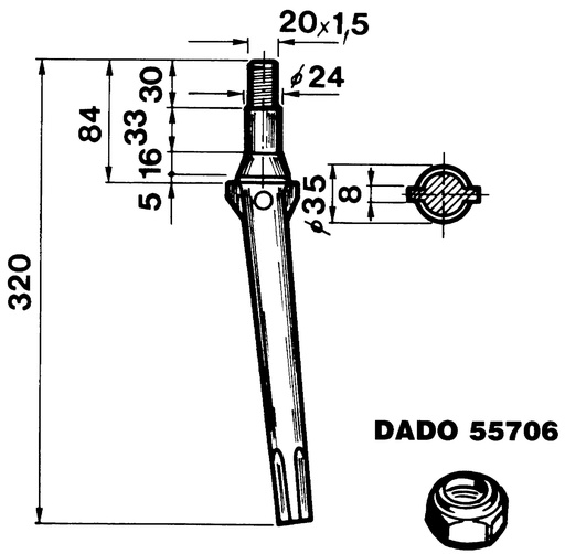 [AMAT4-114868] Cutie pentru grape motorizate - Conice 320 mm 55022