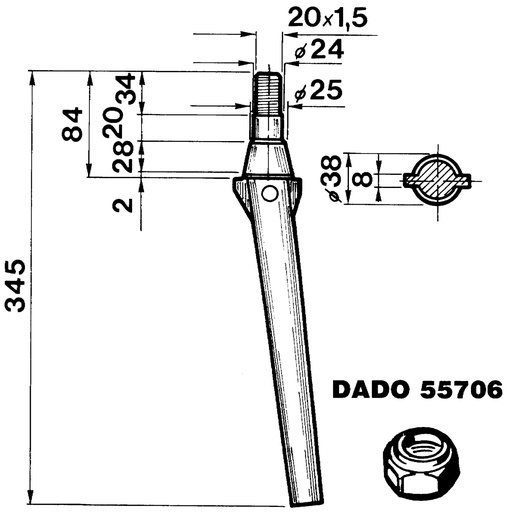 [AMAT4-114898] Cutie pentru grape motorizate - Conice 345 mm 55093