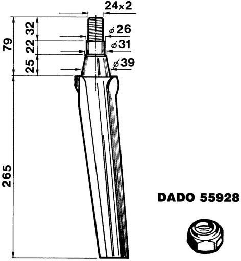 [AMAT4-114925] Cutie pentru grape motorizate - Plat conic 265 mm 55164