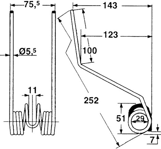 [AMAT4-115898] Arc pentru presa de balotat rotunzi 252 mm 56679