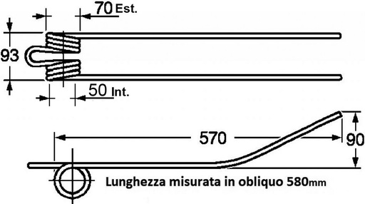 [AMAT4-116884] dente giroandanatore MASCHIO GOLIA 570 mm 57685