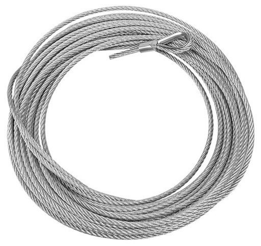 [AMAT4-118199] Cablu de otel cu degetar pentru troliu Diametru cablu 5 mm 25 m 61789