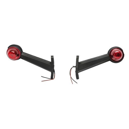 [AMAT6-100188] Lampi laterale de gabarit cu LED 24V, rosu-alb, PVC dur /set