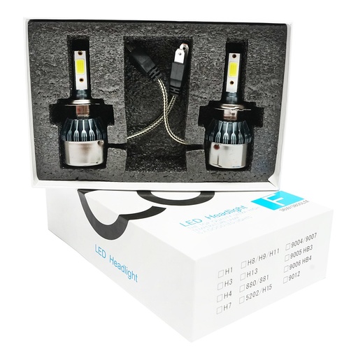 [AMAT6-100272] Set 2 becuri LED H7 36W/3800LM C6-H7, 12V, 6500K