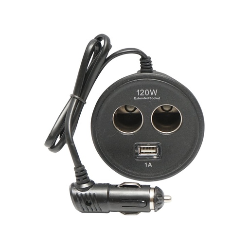 [AMAT6-100702] Adaptor triplu bricheta pt suport pahar cu cablu 1m