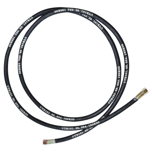 [AMAT6-101383] Furtun presiune 2SN DN10 sertizat cu capete fixate hidraulic L = 3400 mm (Reductie M20X20)