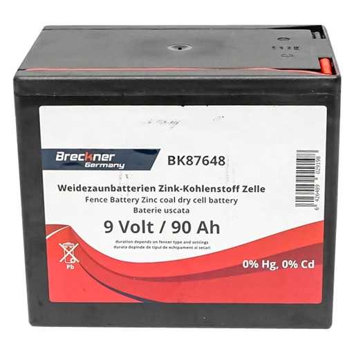 [AMAT6-103004] Baterie uscata (nereincarcabila) 9V 90Ah pentru gard electric