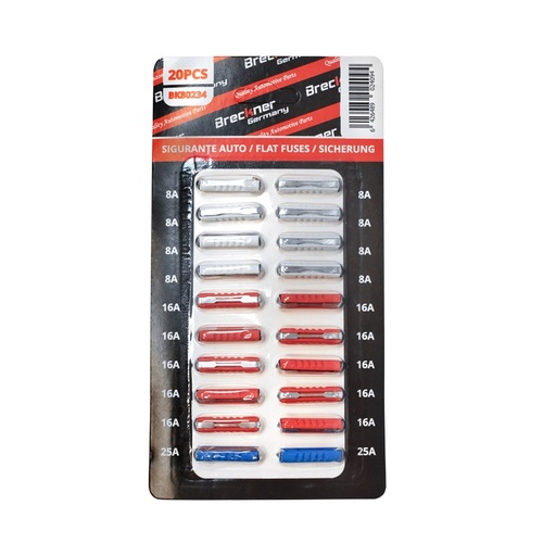 [AMAT6-103237] Sigurante auto cilindrice bachelita set 20 buc 8x8A, 10x16A, 2x25A