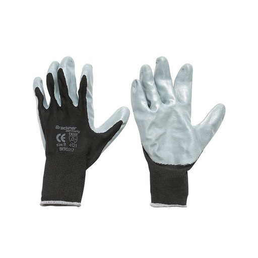 [AMAT6-104401] Manusi de lucru sintetice cauciucate negru-gri marimea 9