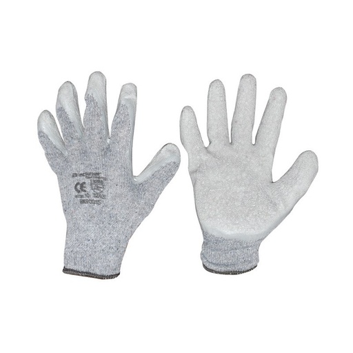 [AMAT6-104412] Manusi de lucru din bumbac cauciucate gri marimea 10