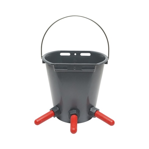 [AMAT6-104958] Galeata 8L cu 3 suzete pentru alaptat vitei adapatoare