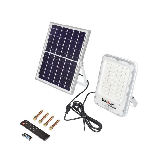 [AMAT6-105500] Proiector LED 100W cu panou solar policristalin 12W, baterie LiFePO4 3.2V/12Ah, 6000K, 700lm cu telecomanda IP66