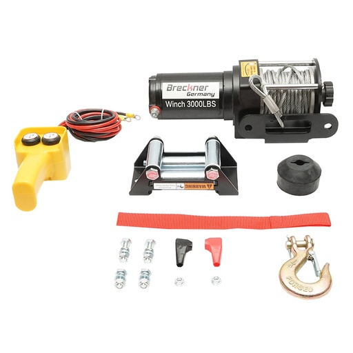 [AMAT6-105519] Troliu electric cu telecomanda 12V, 1,6T (3000lbs) lungime cablu 9.2m