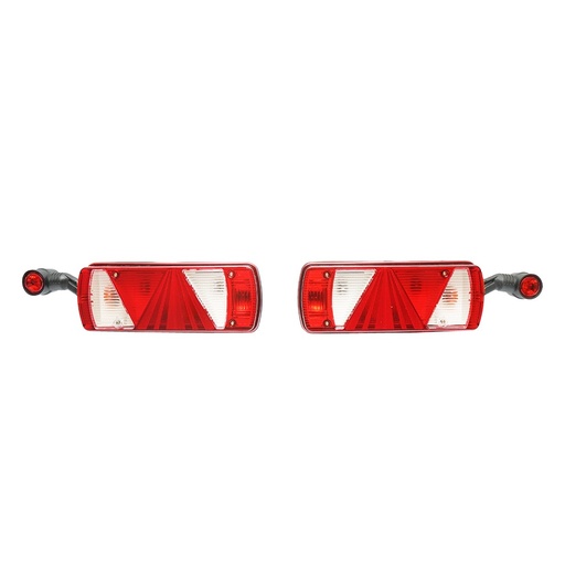 [AMAT6-105594] Set lampi 12-24V spate camion 470-350x90mm, cu lampi de gabarit, 5 functii