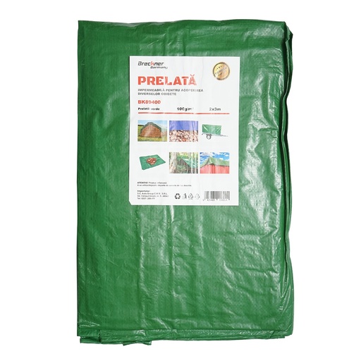 [AMAT6-106228] Prelata cu ochiuri de prindere 100g/m2 verde 2x3m