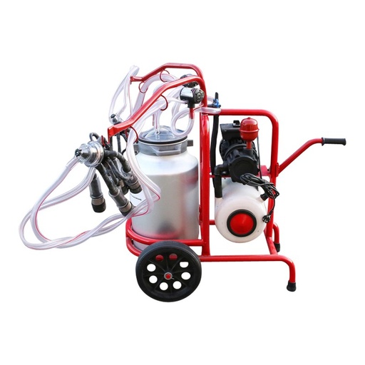 [AMAT6-106530] Aparat de muls vaci 2 posturi bidon 40L aluminiu cu butelie, vacuum rezervor