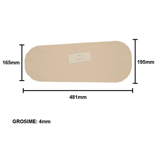 [AMAT6-106643] Geam 481x195mm inferior (ochi) fata cabina patrata tip vechi UTB U-445