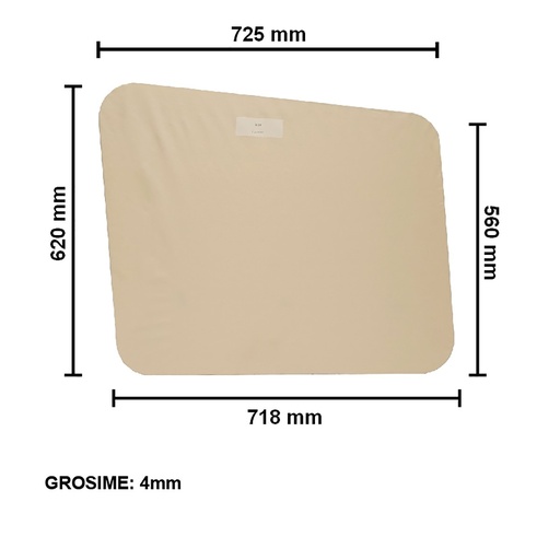 [AMAT6-106645] Geam 718x620mm luneta jos cabina patrata tip vechi UTB U-445