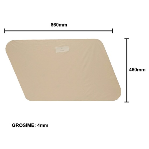 [AMAT6-106650] Geam 860x460x4mm lateral mobil cabina tronconica tip nou UTB U-650