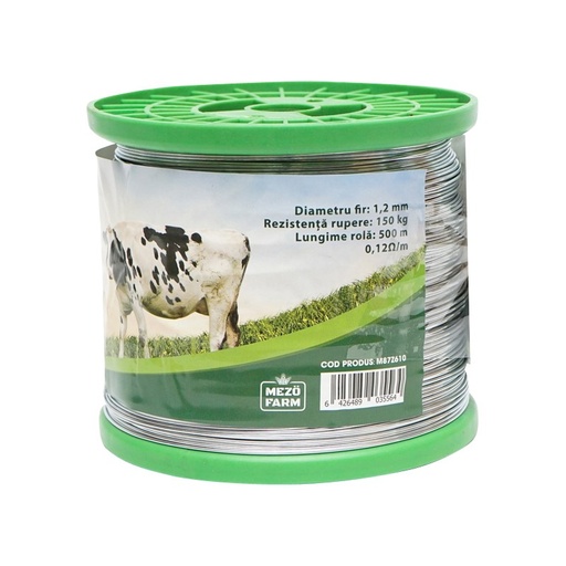 [AMAT6-106772] Sarma galvanizata pentru gard electric 1,2mm x 500m Mezofarm