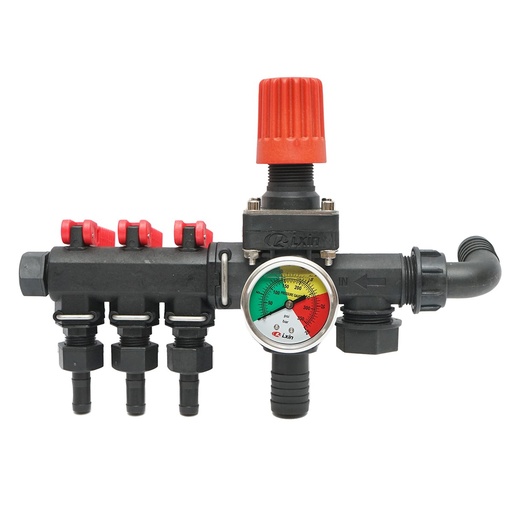 [AMAT6-106964] Distribuitor cu 3 cai si manometru cu glicerina pentru erbicidator (compatibil model polonez)