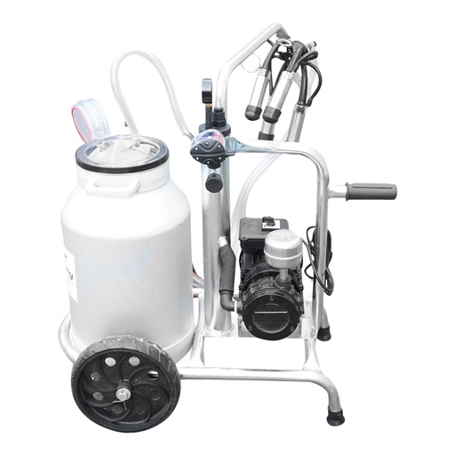 [AMAT6-107028] Aparat de muls vaci cu grup colector 160cc, sasiu galvanizat, bidon aluminiu 30L, 1 post, pahar inox