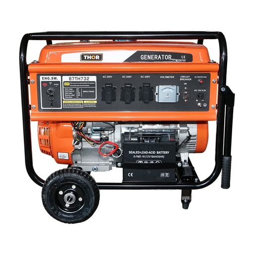 [AMAT6-107509] Generator electric 5.5kW/220V, motor pe benzina 15CP, pornire electrica/manuala THOR