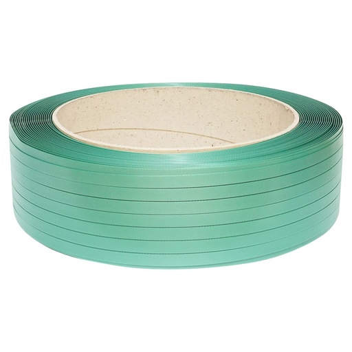 [AMAT6-107765] Banda de legat PET poliester, 19x0,8mm, verde, rola 1000m