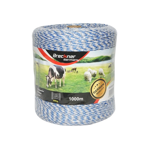 [AMAT6-107888] Rola fir albastru-alb fi 2mm 6x0.2mm SS 3.8 Ohm/m, 1000m gard electric