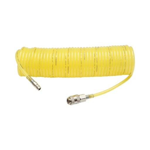 [AMAT6-108487] Furtun aer comprimat spiralat 10m, Ø 5mm, cupla rapida 1/4 Crownman