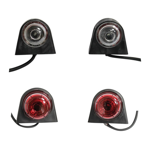 [AMAT6-100178] Lampi laterale de gabarit cu LED 24V, rosu-alb, PVC dur /set