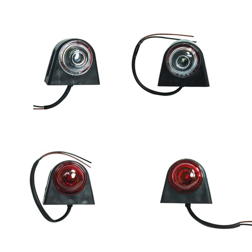 [AMAT6-100181] Lampi laterale de gabarit cu LED 24V, rosu-alb, PVC elastic /set