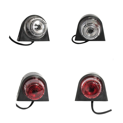 [AMAT6-100180] Lampi laterale de gabarit cu LED 24V, rosu-alb, PVC dur /set