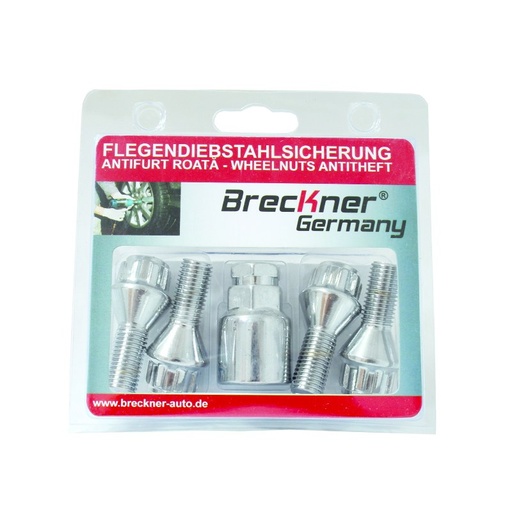 [AMAT6-100696] Set 4 prezoane antifurt roti cu cheie speciala M12X1.25X26mm conic A