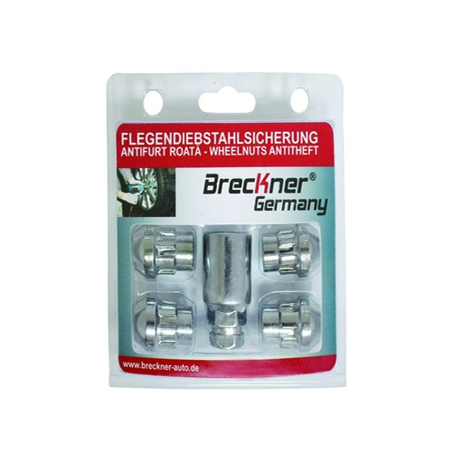 [AMAT6-100698] Set 4 prezoane antifurt roti cu cheie speciala M12X1.25 conic