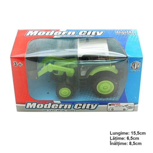[AMAT6-107108] Jucarie tractor verde cu incarcator frontal Modern City