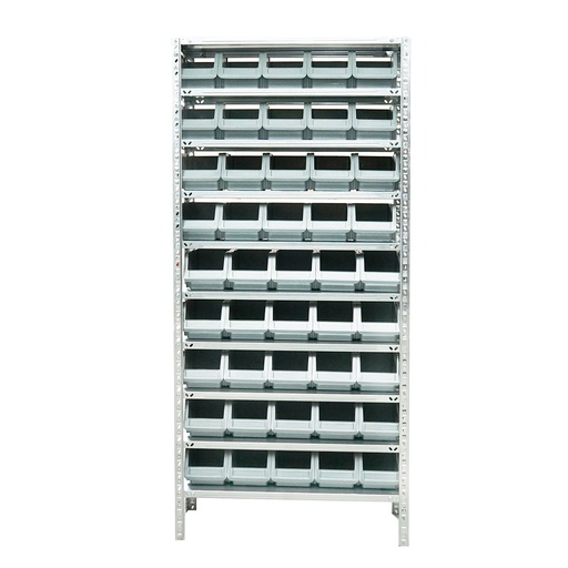 [AMAT6-107298] Raft accesorizat cu 45 cutii plastic de depozitare 310x930x2000mm