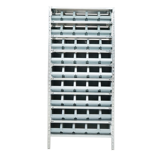 [AMAT6-107299] Raft accesorizat cu 45 cutii plastic de depozitare 430x930x2000mm