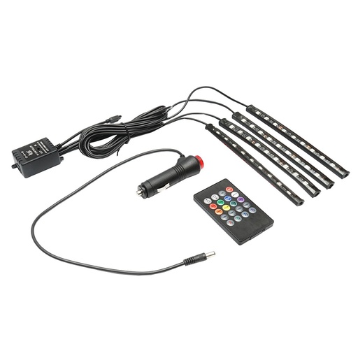 [AMAT6-108962] Kit lumini ambientale interior auto RGB LED 12V/6A cu telecomanda