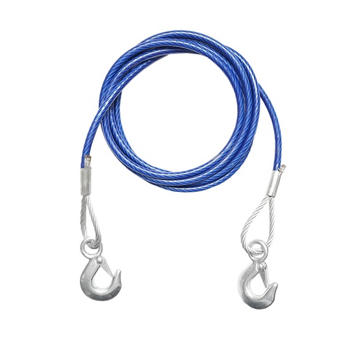 [AMAT6-109007] Cablu/sufa metalic de remorcare cu furtun verde pentru protectie si carlig cu autoblocare 3,2m fi 9mm sarcina maxima de 6T