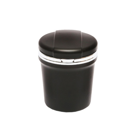 [AMAT6-109188] Scrumiera auto universala neagra-argintiu cu lumina multicolor LED